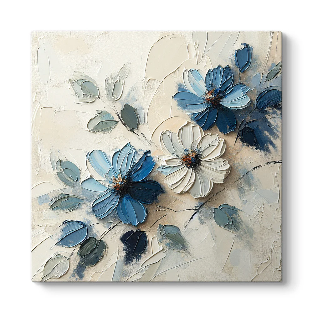 Frozen Garden Blossoms Kanvas Tablo